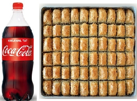 1 kilo cevizli baklava 1 litre cola