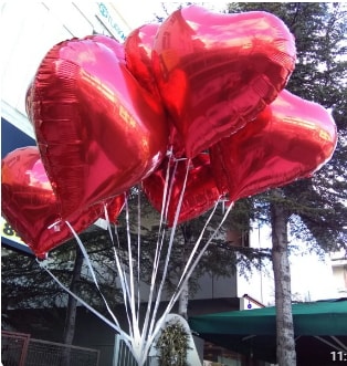 8 adet folyo kalp uan balon  Ankara Cumhuriyet Beypazar ucuz iek gnder 